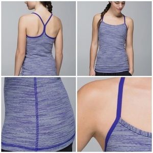 Lululemon Power Y‎ Tank Purple Stripes Size 6
